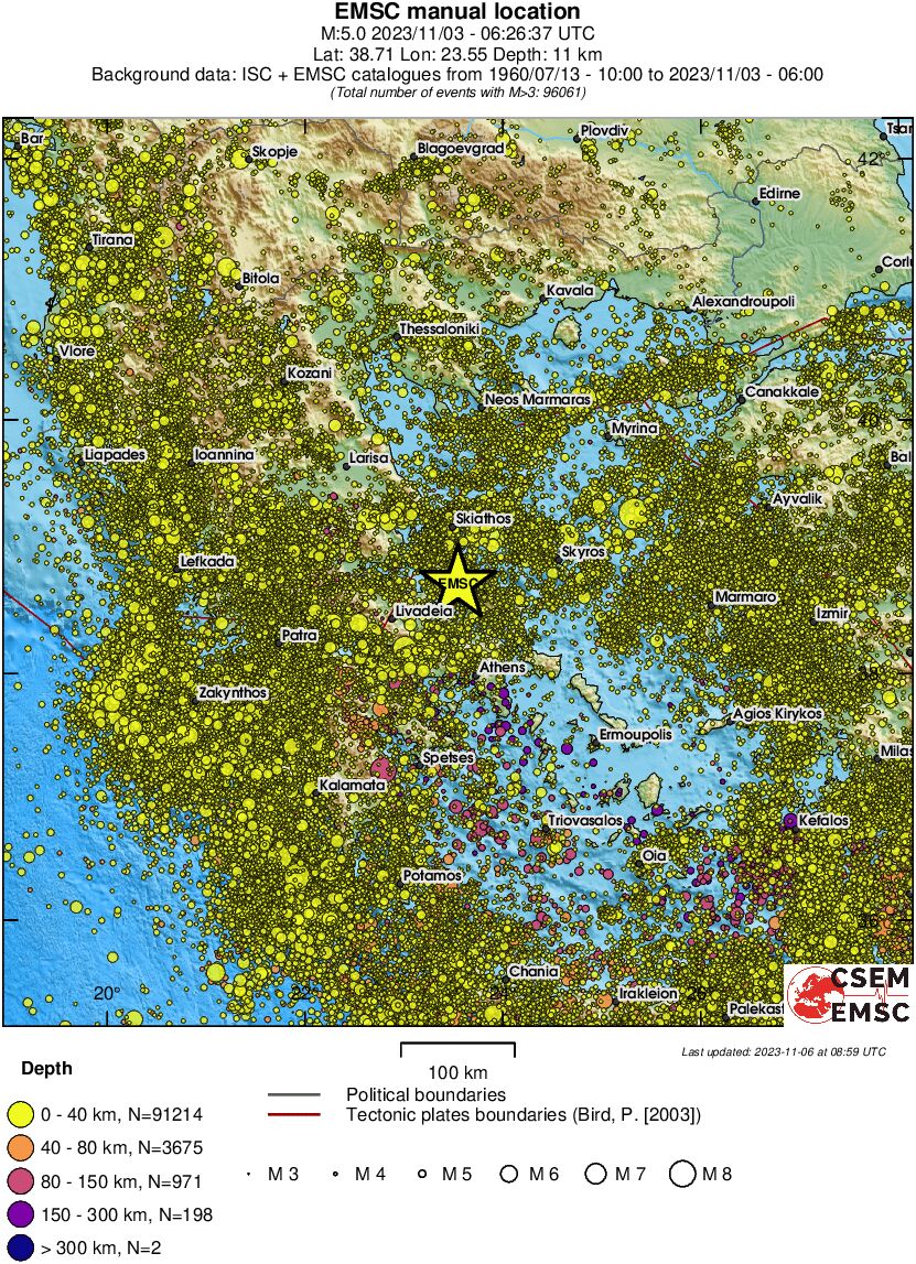 regional historical seismicity