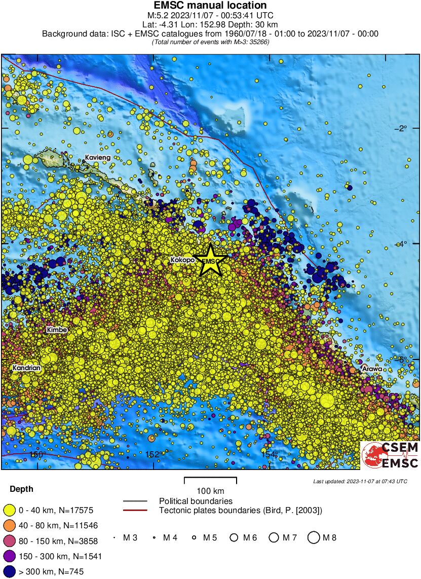 regional historical seismicity