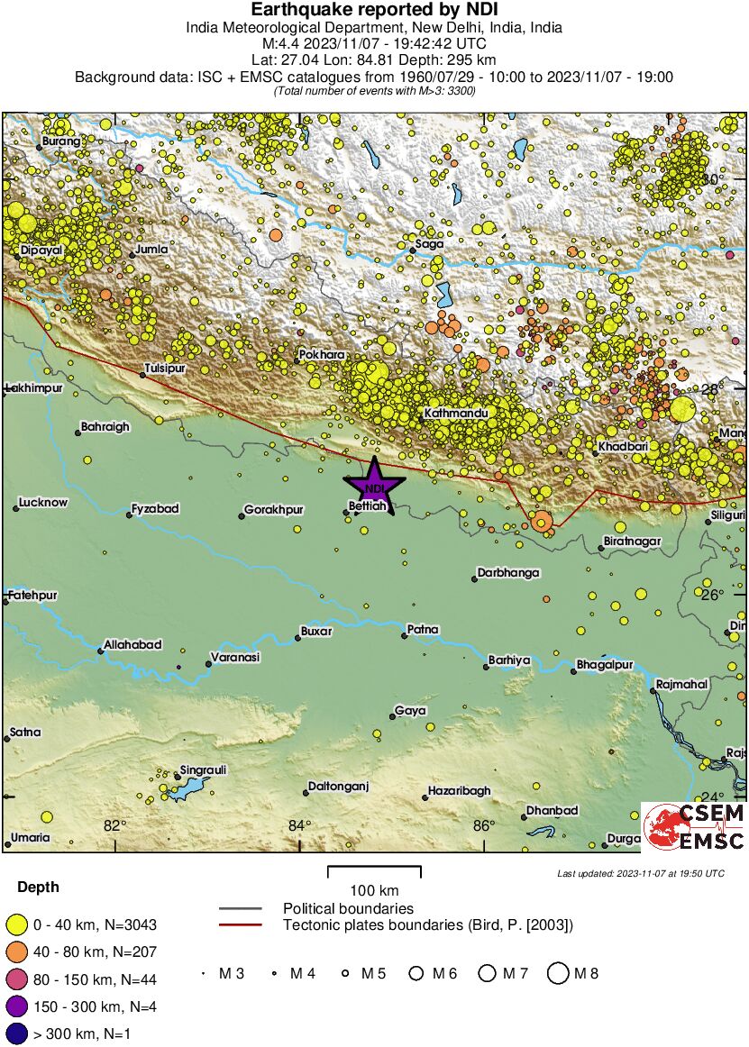 regional historical seismicity