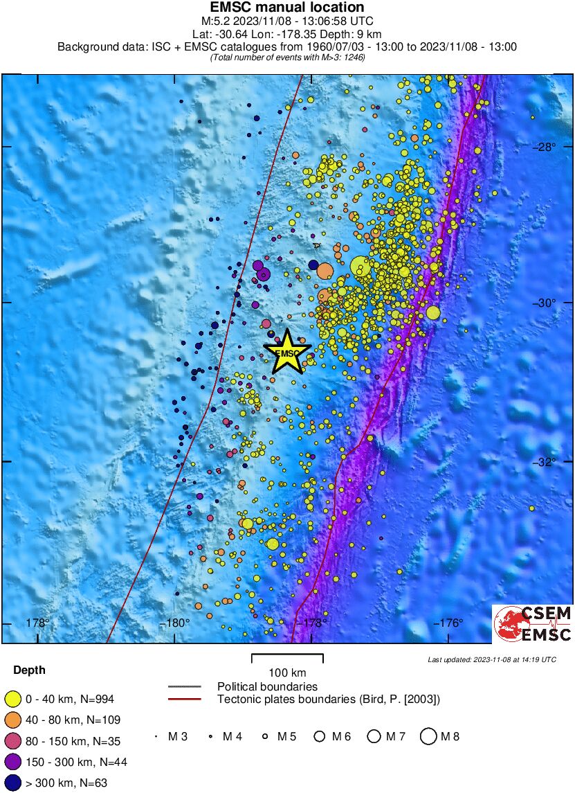 regional historical seismicity