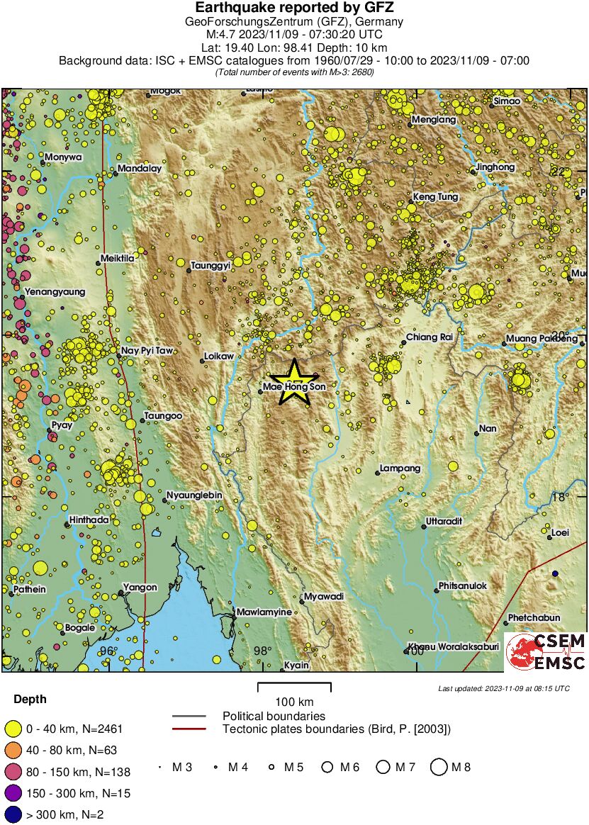 regional historical seismicity