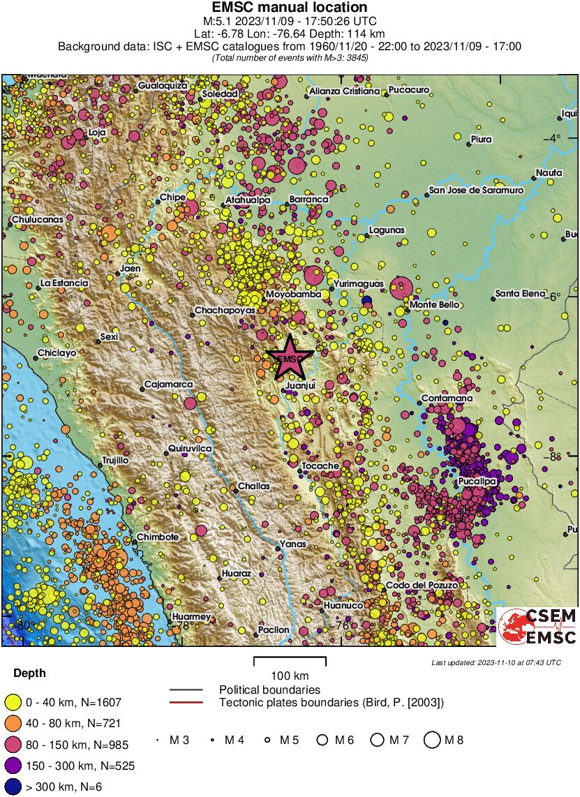 regional historical seismicity