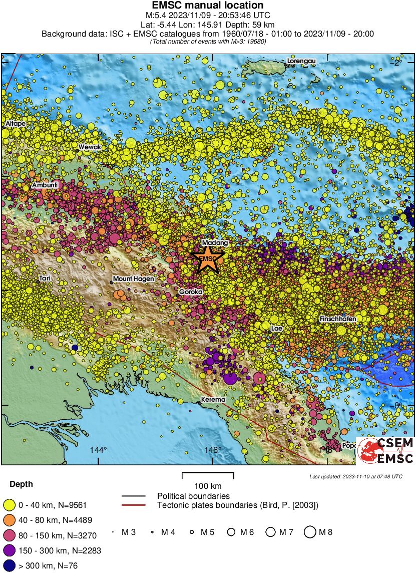 regional historical seismicity