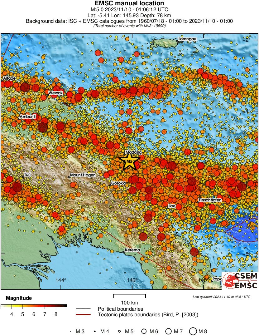 regional magnitude historical seismicity