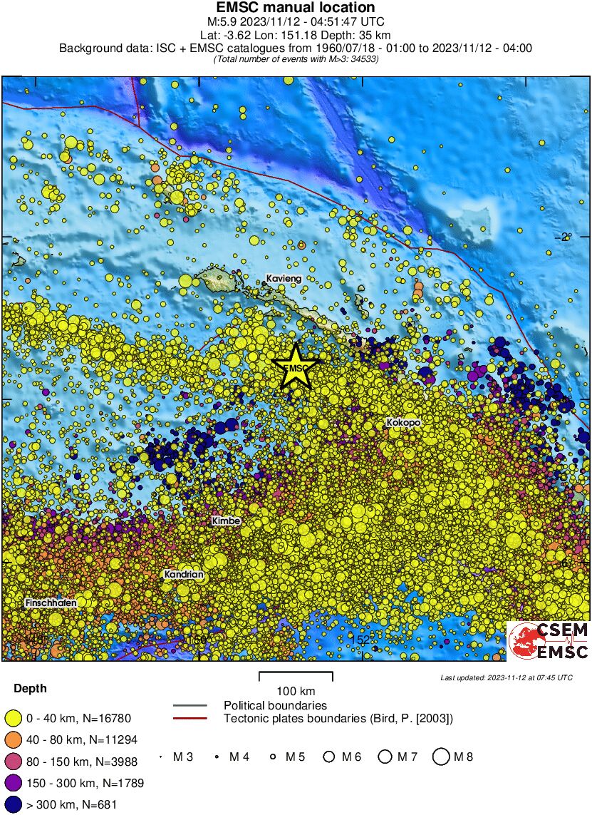 regional historical seismicity