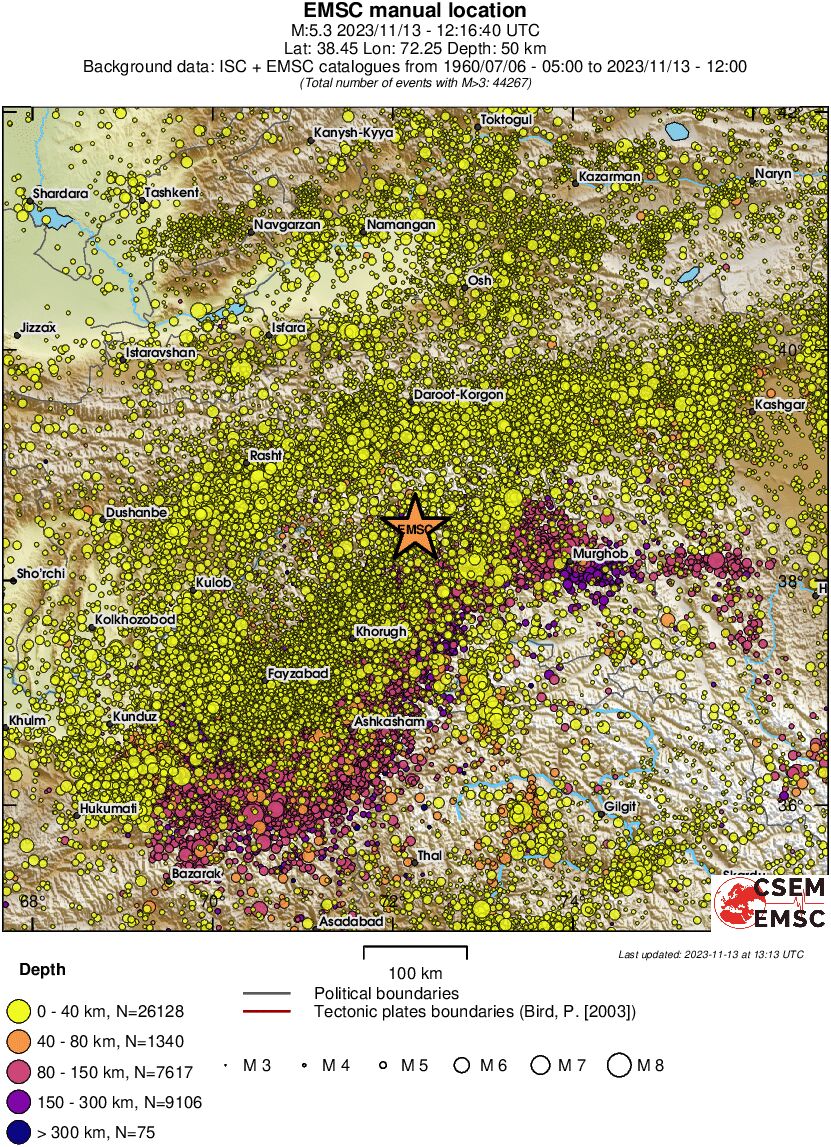 regional historical seismicity