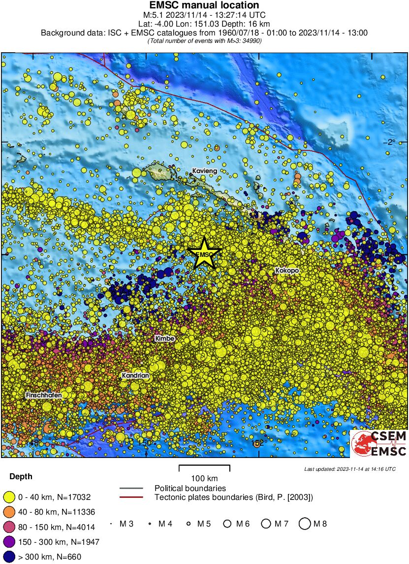 regional historical seismicity