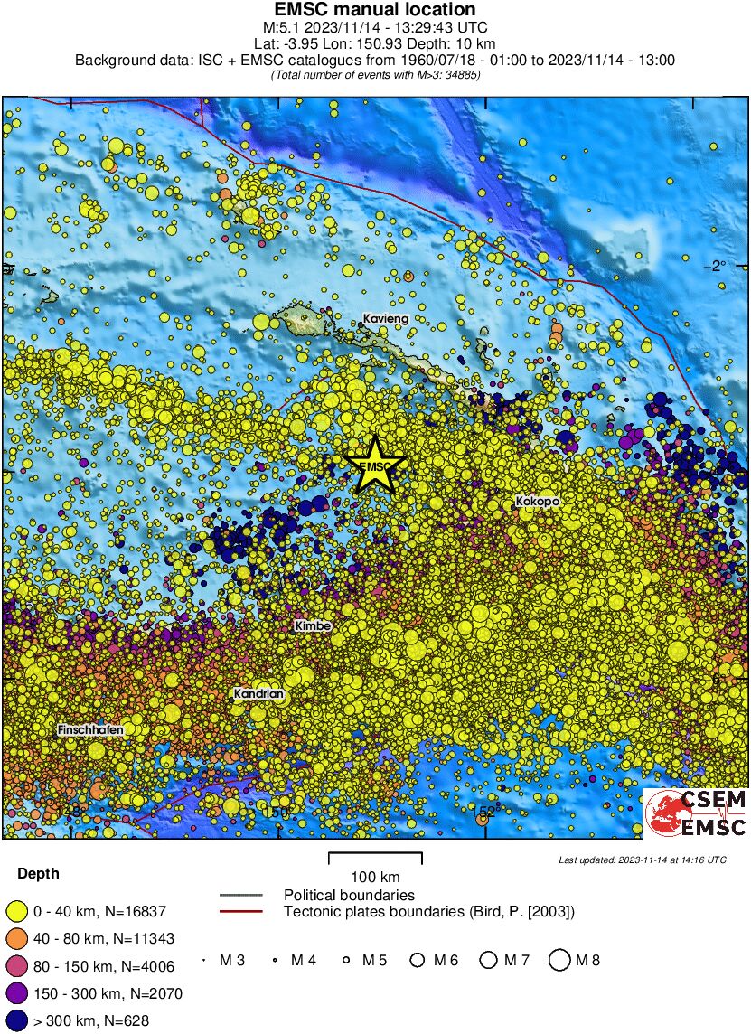 regional historical seismicity