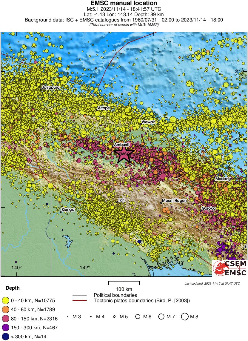 regional historical seismicity