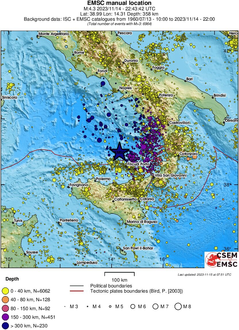 regional historical seismicity