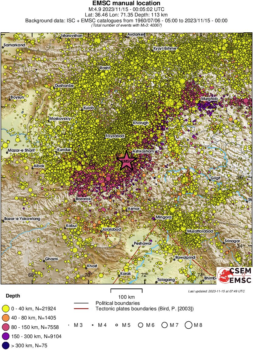 regional historical seismicity