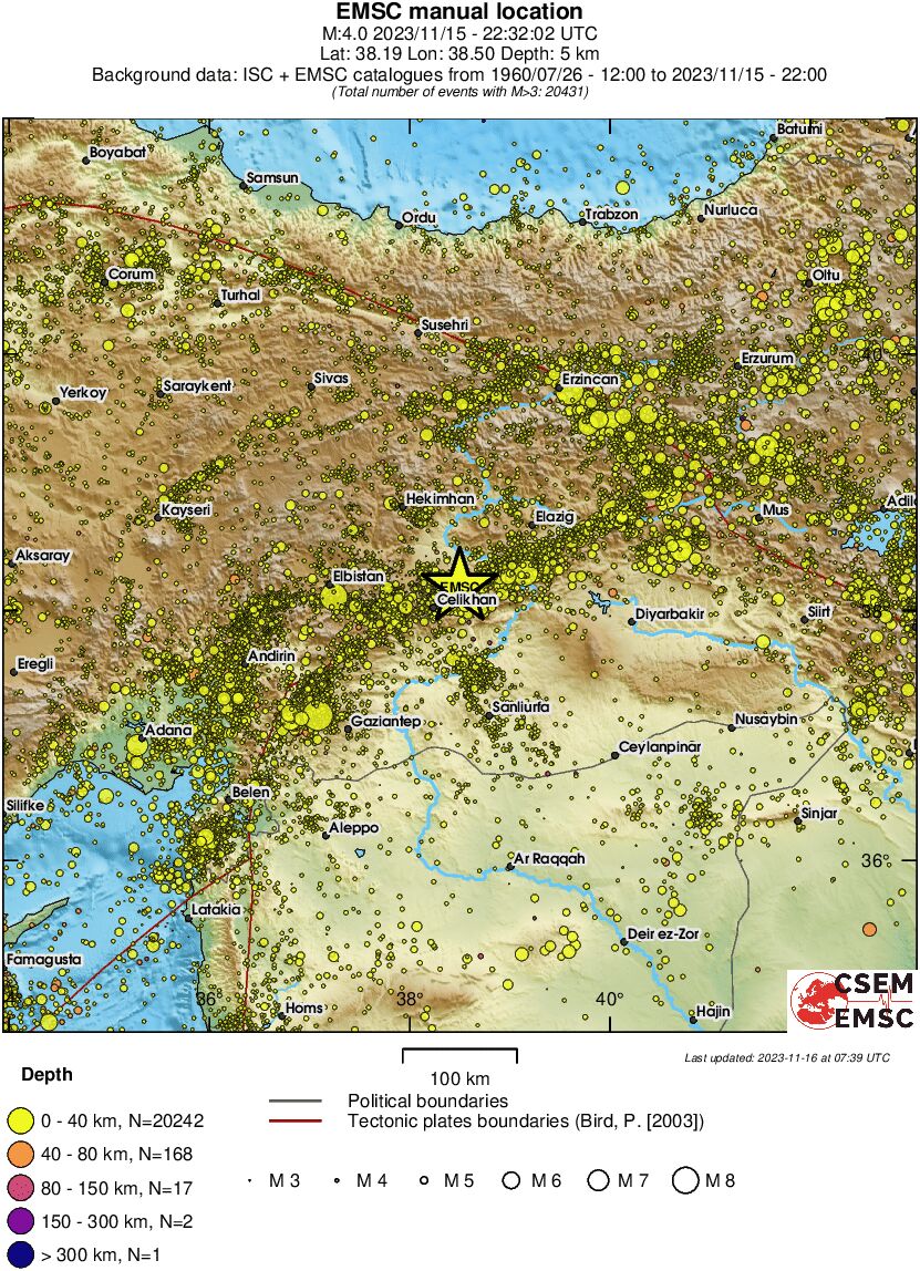 regional historical seismicity