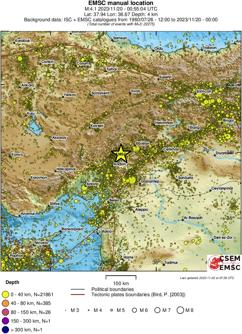 regional historical seismicity