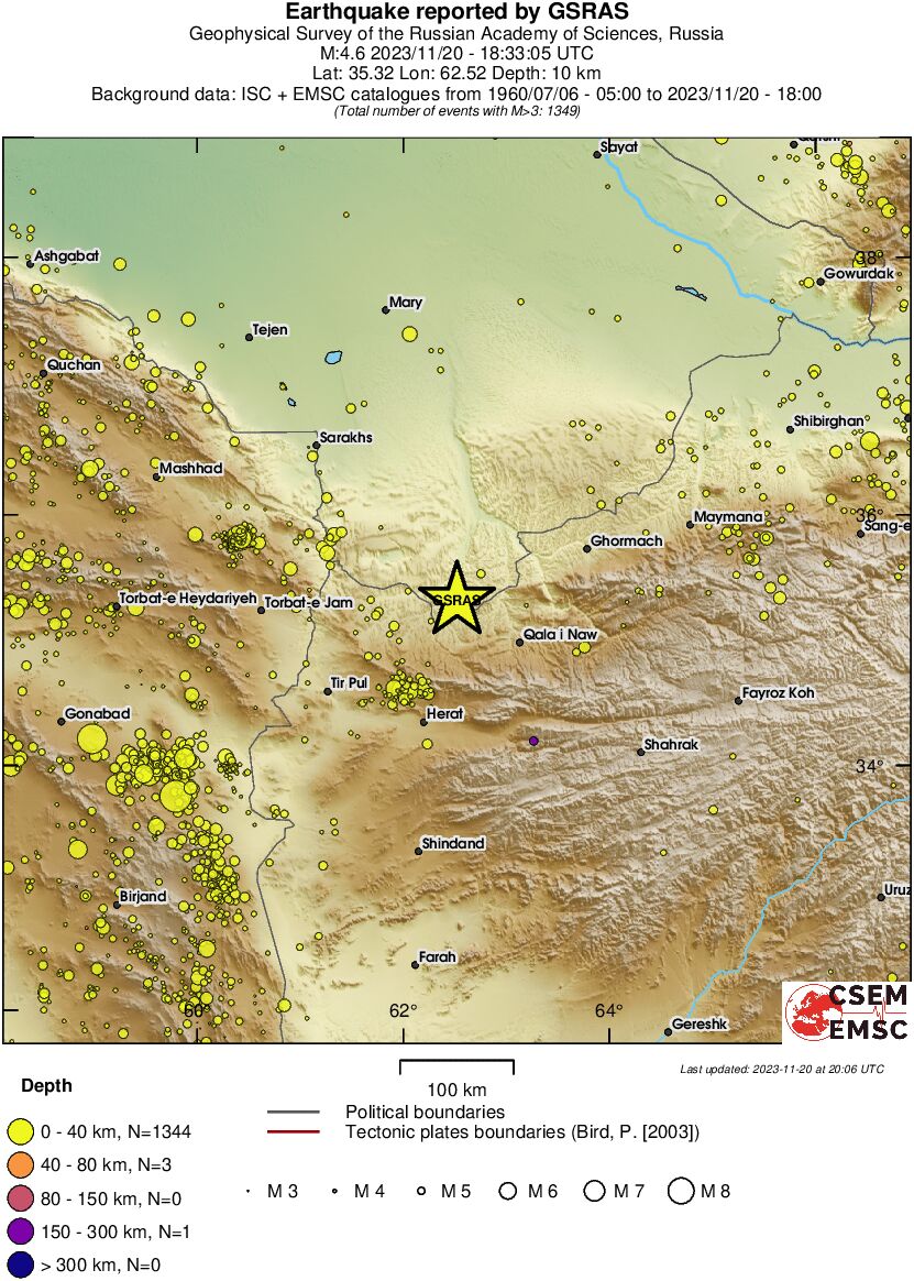 regional historical seismicity