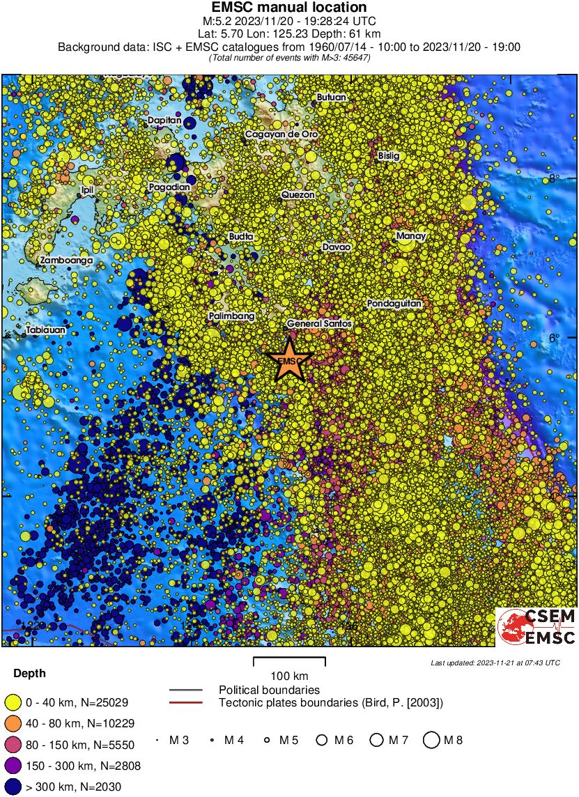 regional historical seismicity