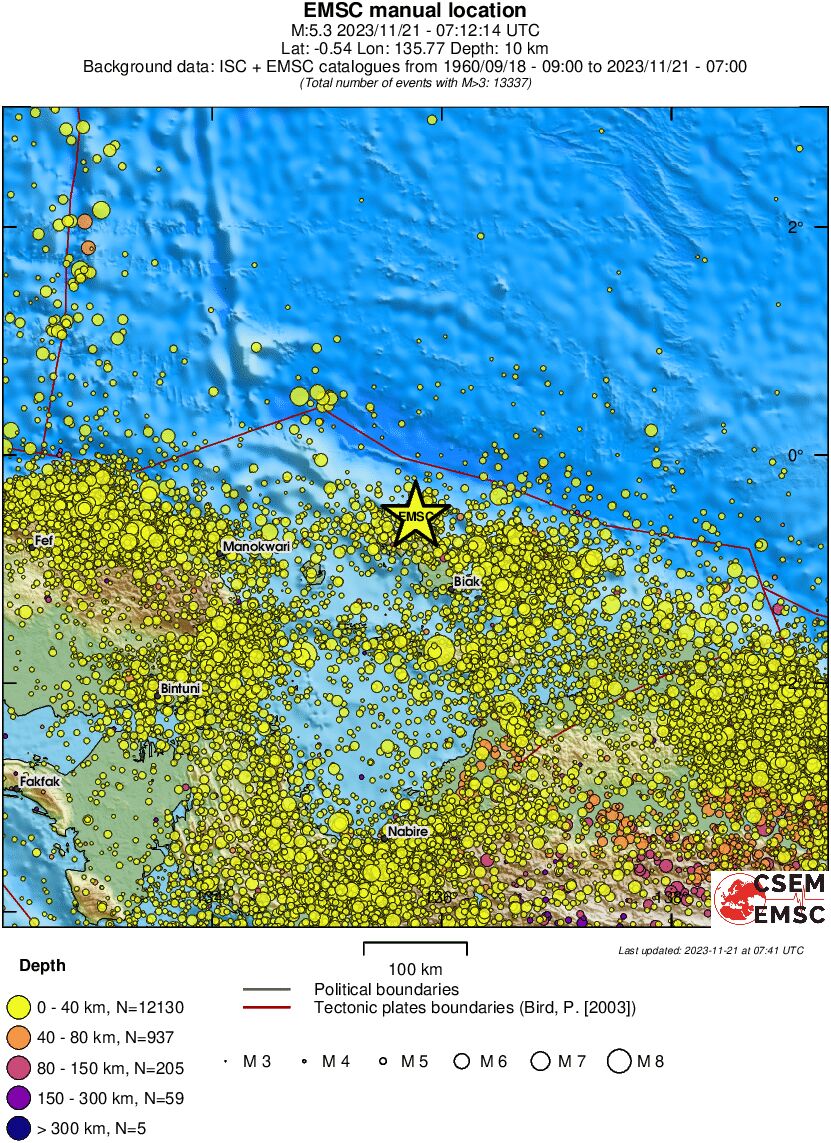 regional historical seismicity