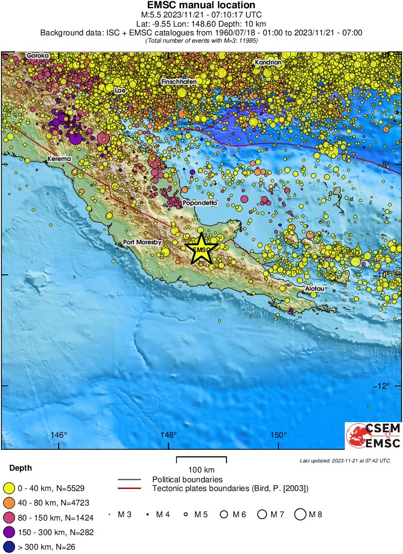 regional historical seismicity