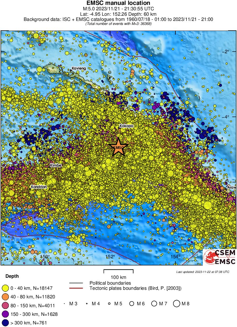 regional historical seismicity