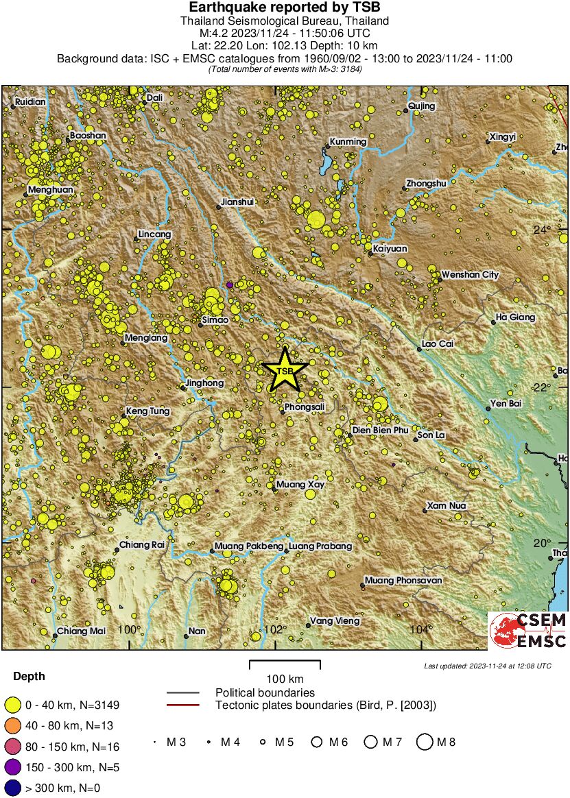 regional historical seismicity