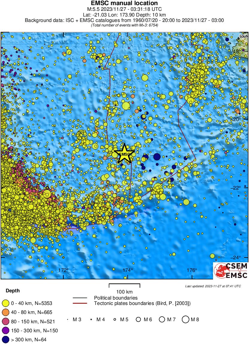 regional historical seismicity