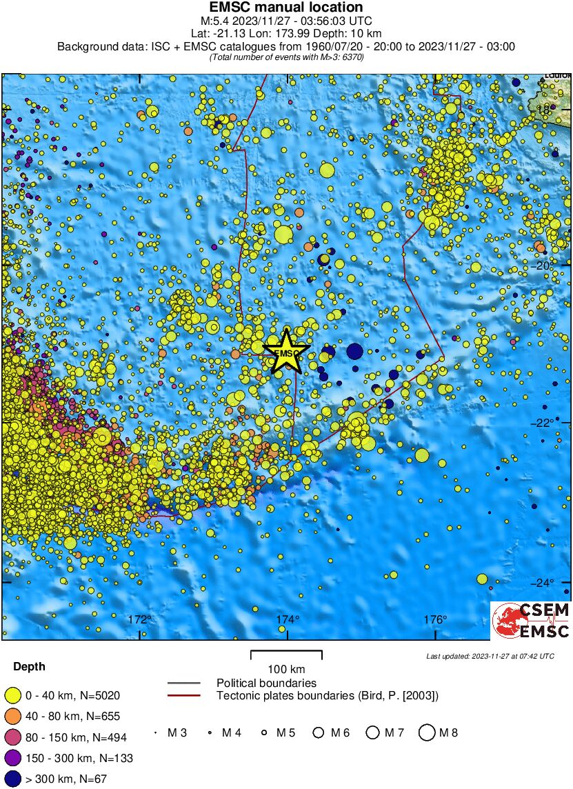 regional historical seismicity