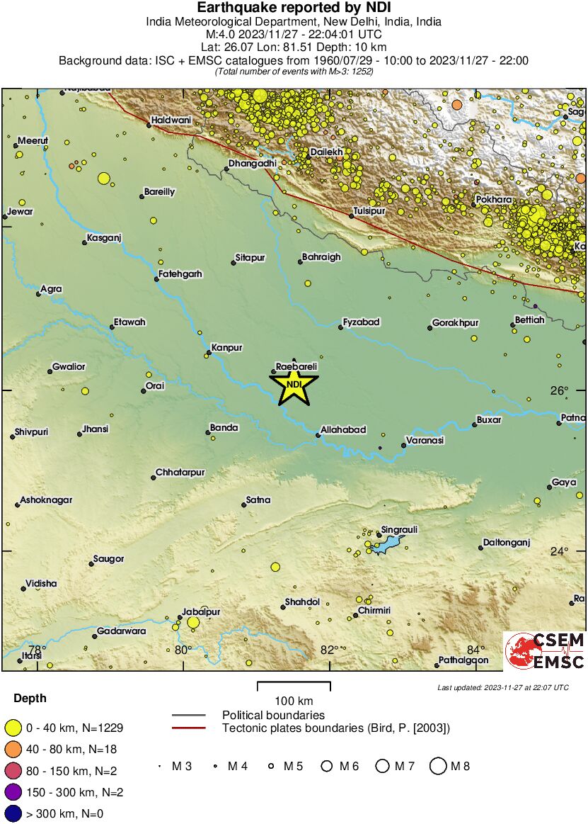 regional historical seismicity