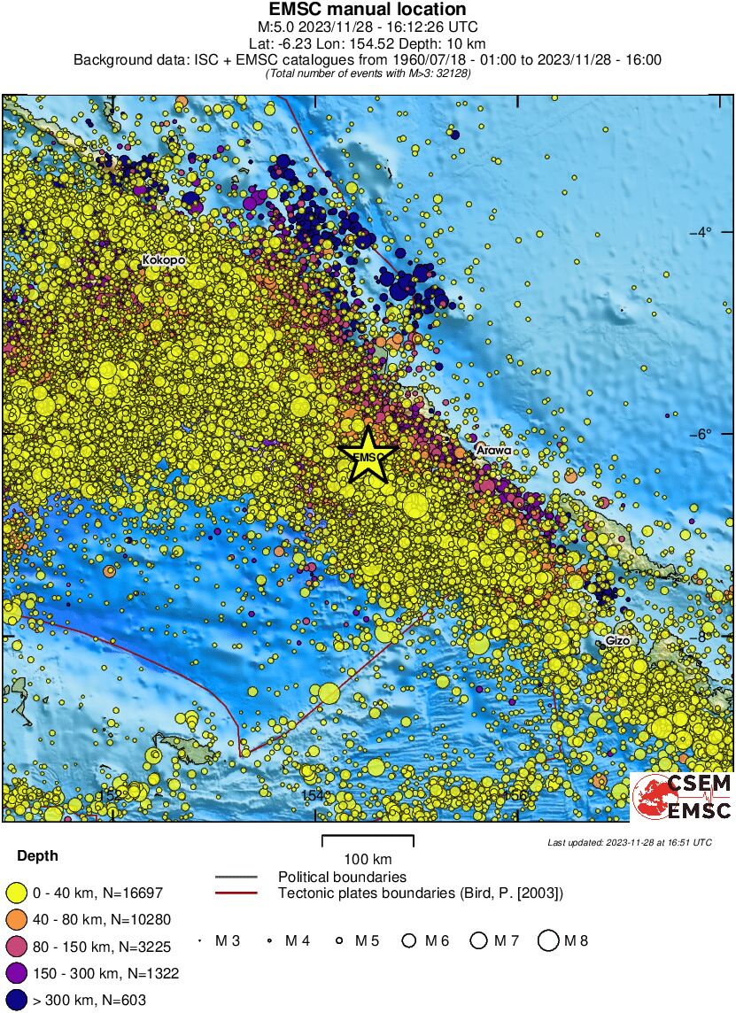regional historical seismicity
