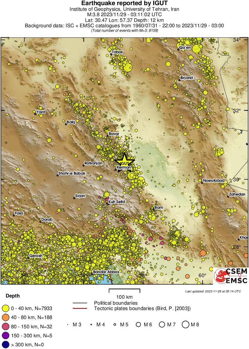 regional historical seismicity