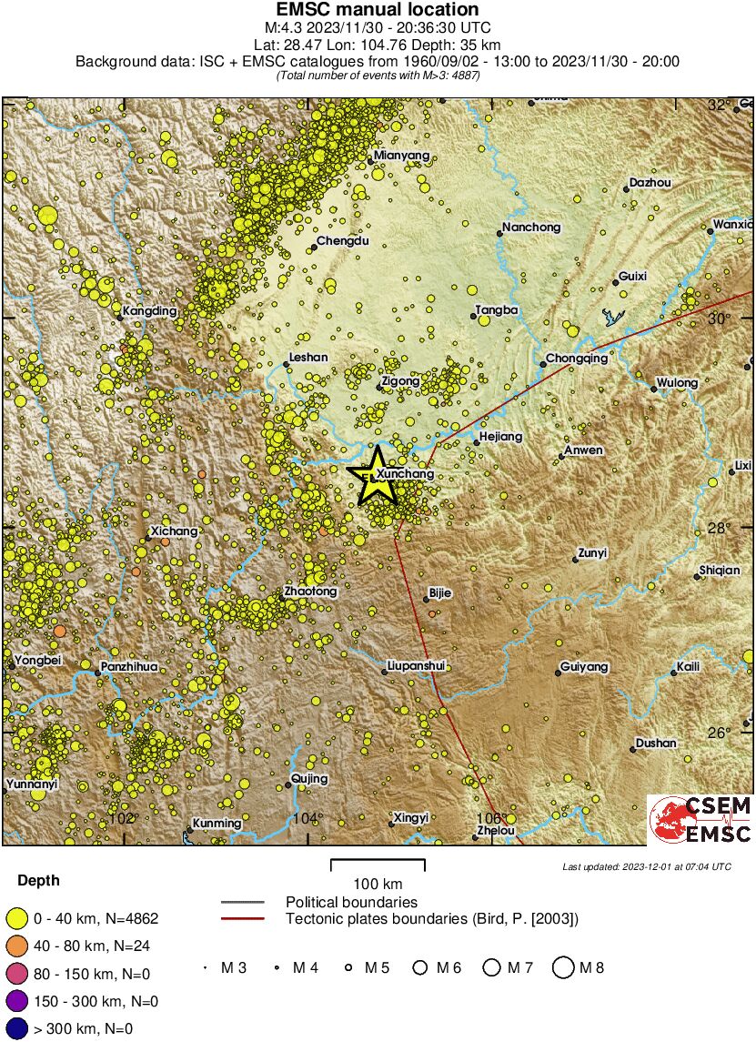 regional historical seismicity