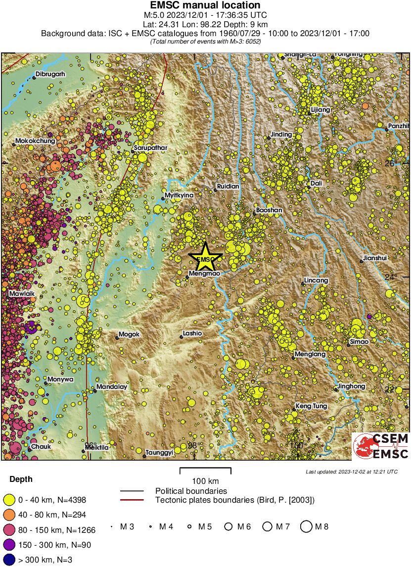 regional historical seismicity