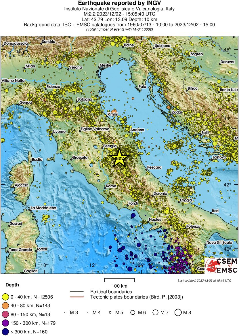 regional historical seismicity