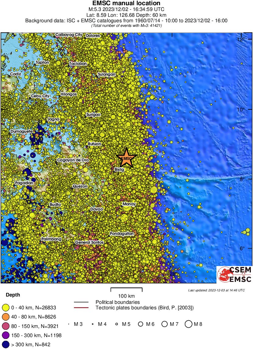 regional historical seismicity