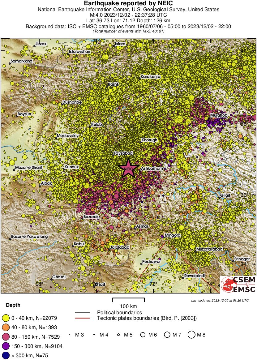regional historical seismicity
