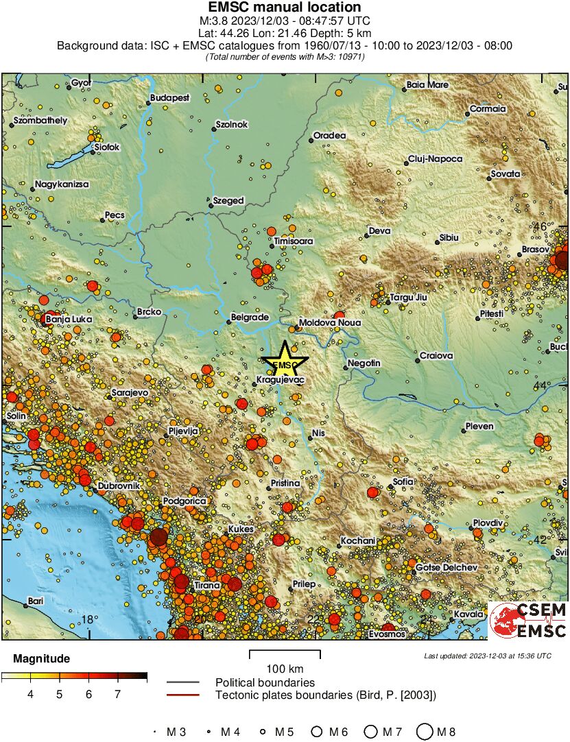 regional magnitude historical seismicity
