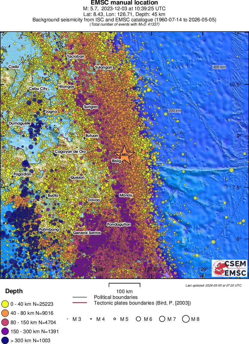 regional historical seismicity
