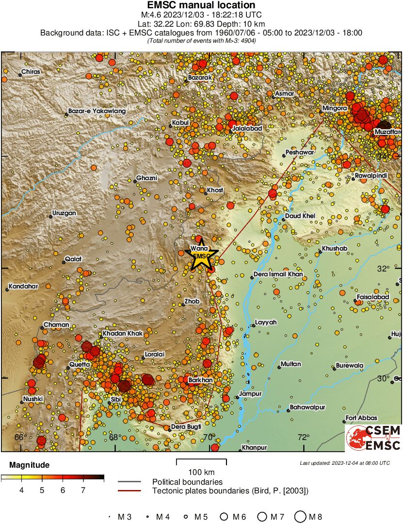 regional magnitude historical seismicity