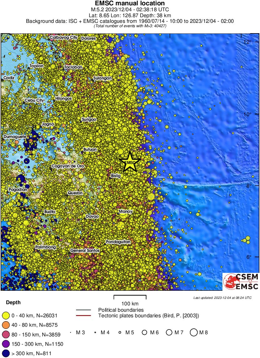 regional historical seismicity