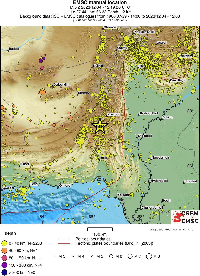 regional historical seismicity