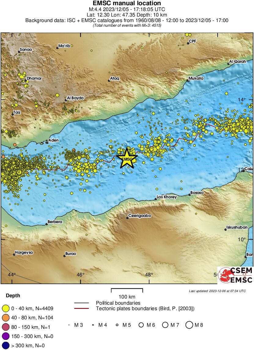 regional historical seismicity