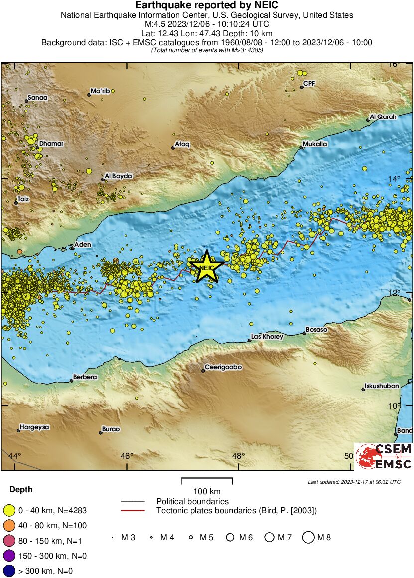 regional historical seismicity