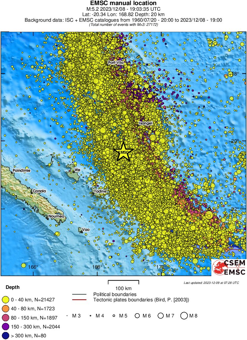 regional historical seismicity