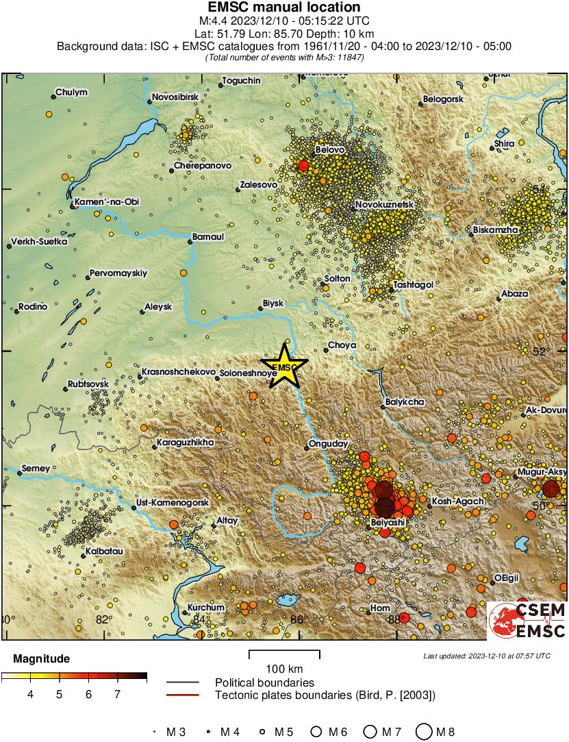 regional magnitude historical seismicity