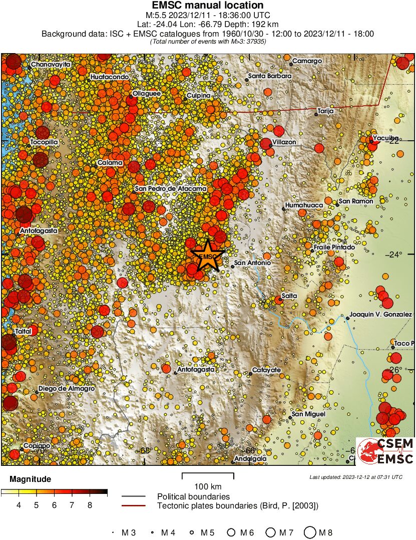 regional magnitude historical seismicity