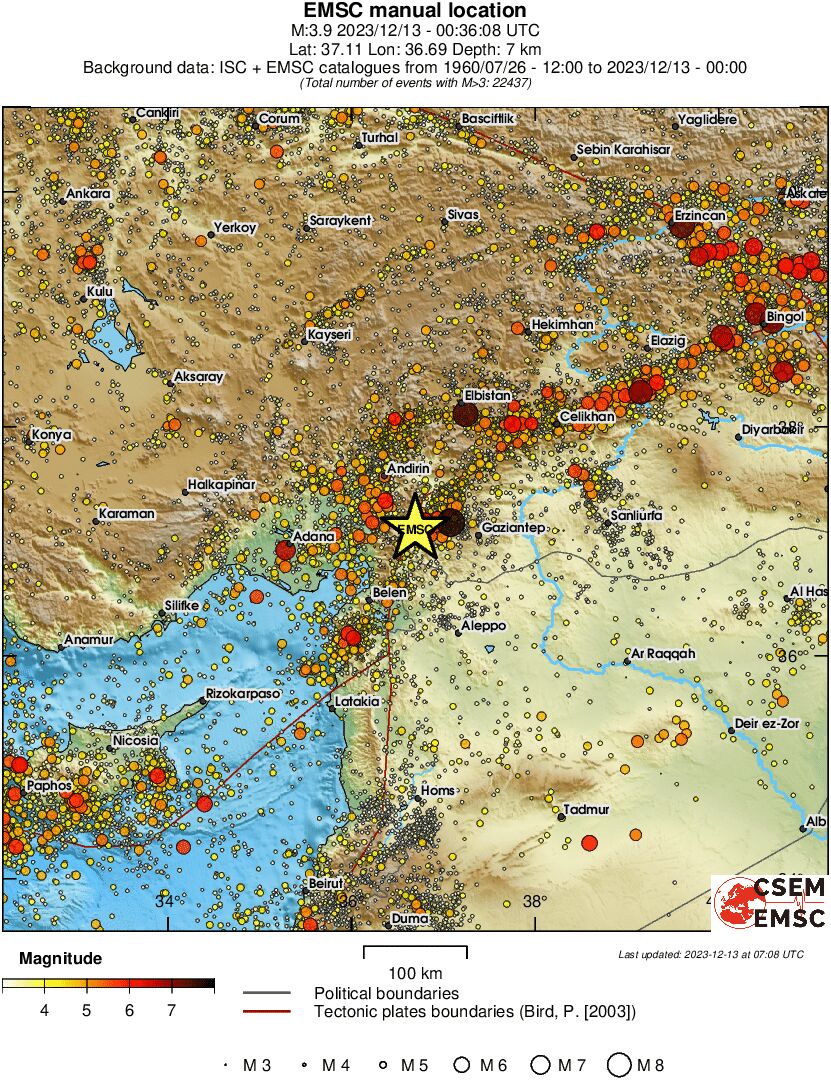regional magnitude historical seismicity