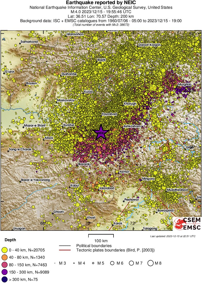 regional historical seismicity