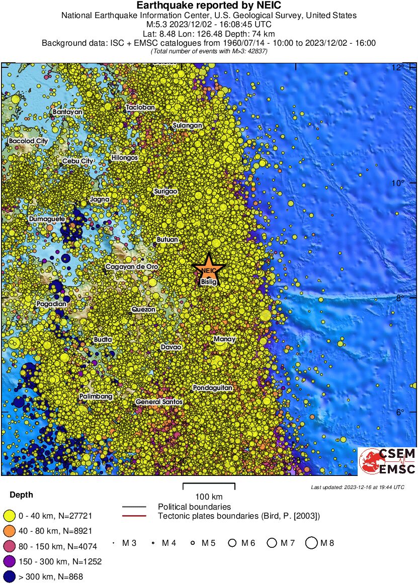 regional historical seismicity