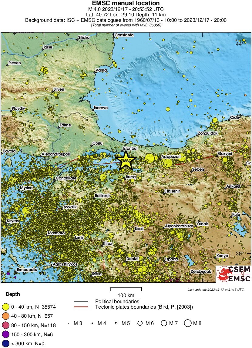 regional historical seismicity