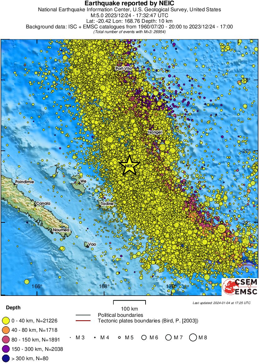regional historical seismicity