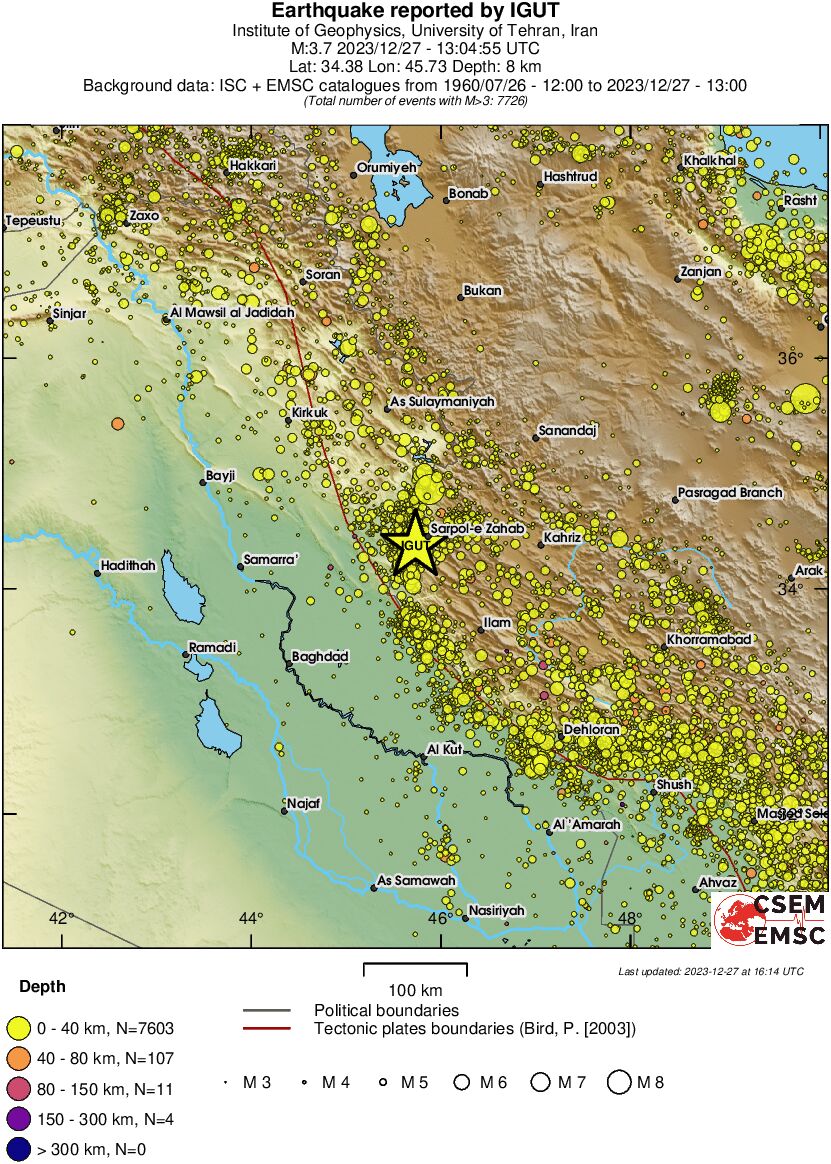 regional historical seismicity