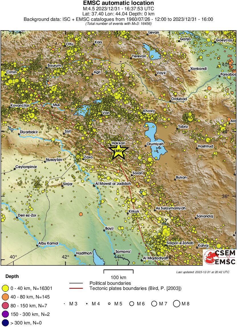 regional historical seismicity